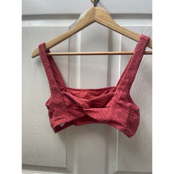 NWOT Andie Swim Barbados Top In‎ Sedona Pink Twist Back Detail Square Neck XS/S - Picture 3 of 7